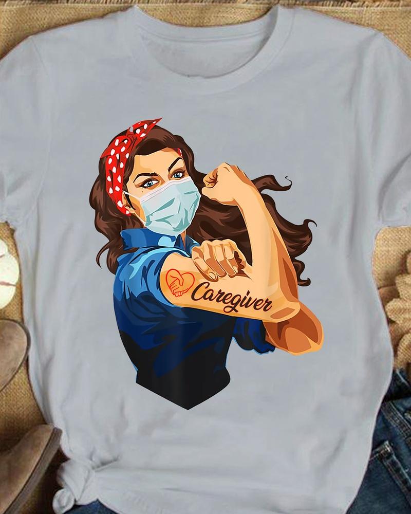 Белые футболки унисекс Strong Caregiver Nursing Nurse Week