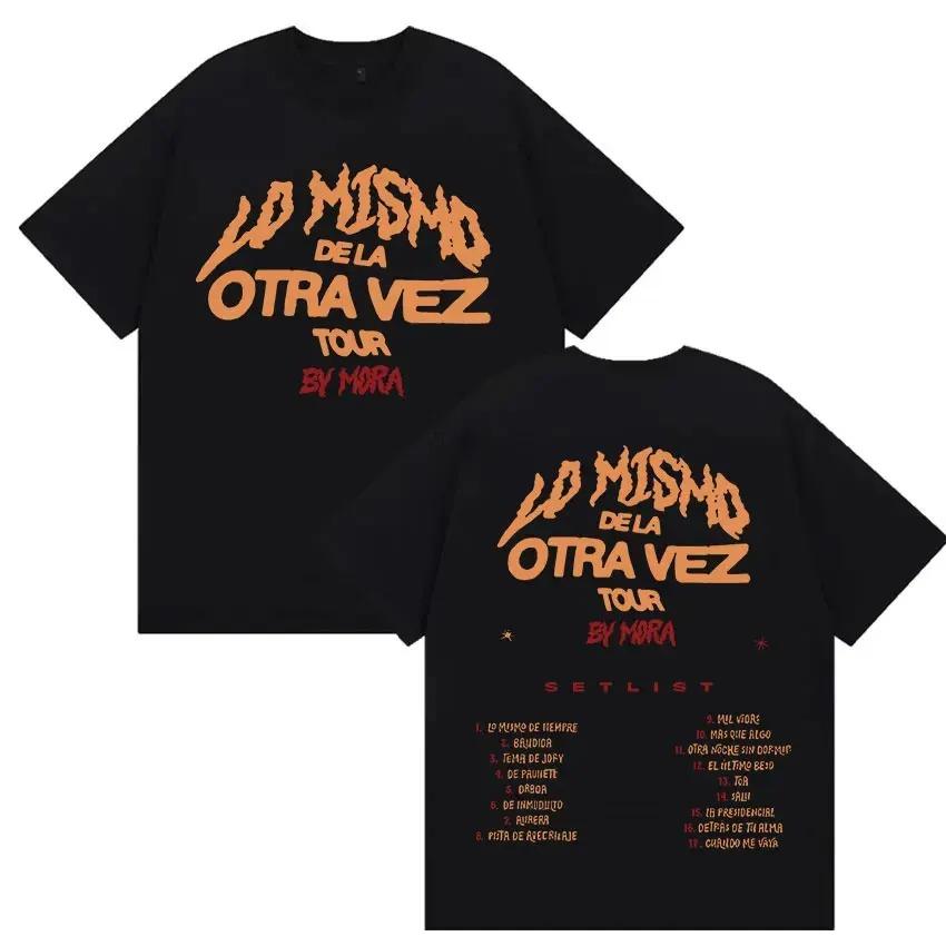 Rapper MORA Tour 2025 Merch T Shirt Men's Women Vintage High Quality Fashion T-shirts Hip Hop High Quality Short Sleeves Casual