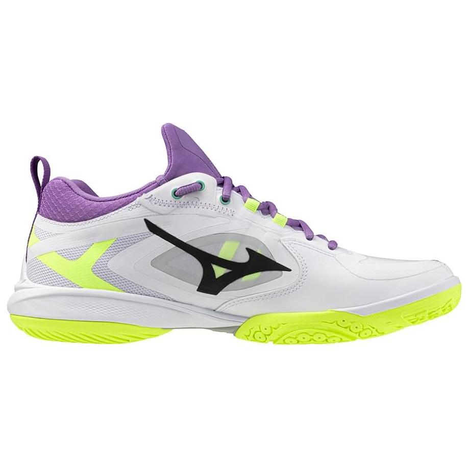 Mizuno Кроссовки Wave Claw Neo 3 Wide White Neo Lime Lavender унисекс 71GA247312