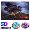 Diamond Painting Volcano Eruption Landscape Scenery Cross Stitch Diamond Embroidery