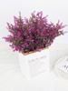 6 Bundles Fake Greenery Plants Artificial Lavender Flowers Outdoors Indoor UV Resistant Plastic Faux Bouquets for Outdoor Home Garden Porch Decoration