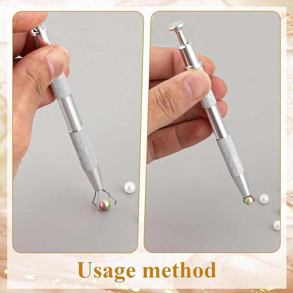 4 PCS Sprinkles Tool for Cake Decorating, Stainless Steel Cake Tweezers, Pearl Piercing Ball Grabber Tweezers for Cookie Cupcake