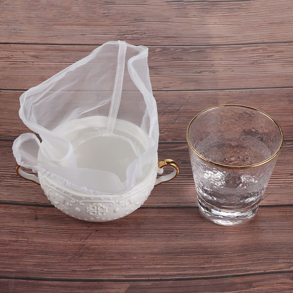 Strainer Soymilk Cheesecloth Food Colander Nylon Filter Bag Nut Milk Bag Bowl Shape Coffee Filter