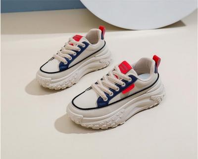 Новые кожаные кроссовки женские туфли весна осень мода студенты повседневные толстые подошвы спортивные женские туфли на платформе