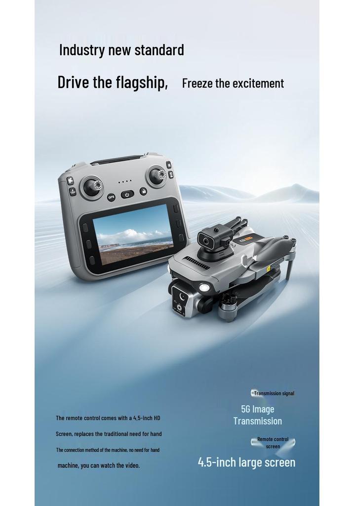 K19MAX GPS Drone with HD Camera, Screen Controller, Brushless Motor, and Remote Control.