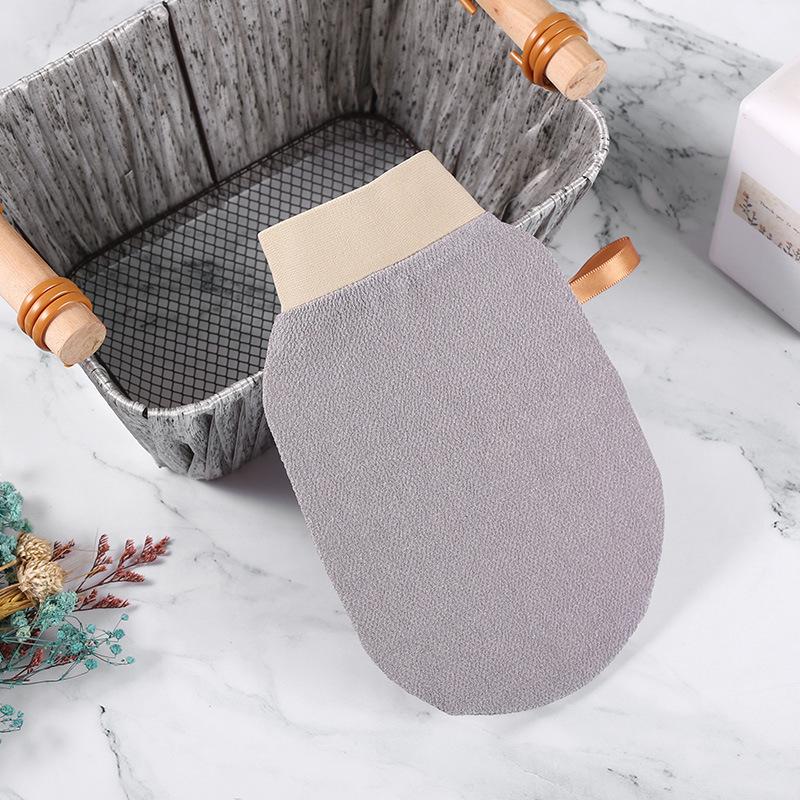 Отшелушивающая перчатка для душа с крупной абразивностью, однослойная, для глубокого очищения, удаления омертвевшей кожи, мочалка для взрослых