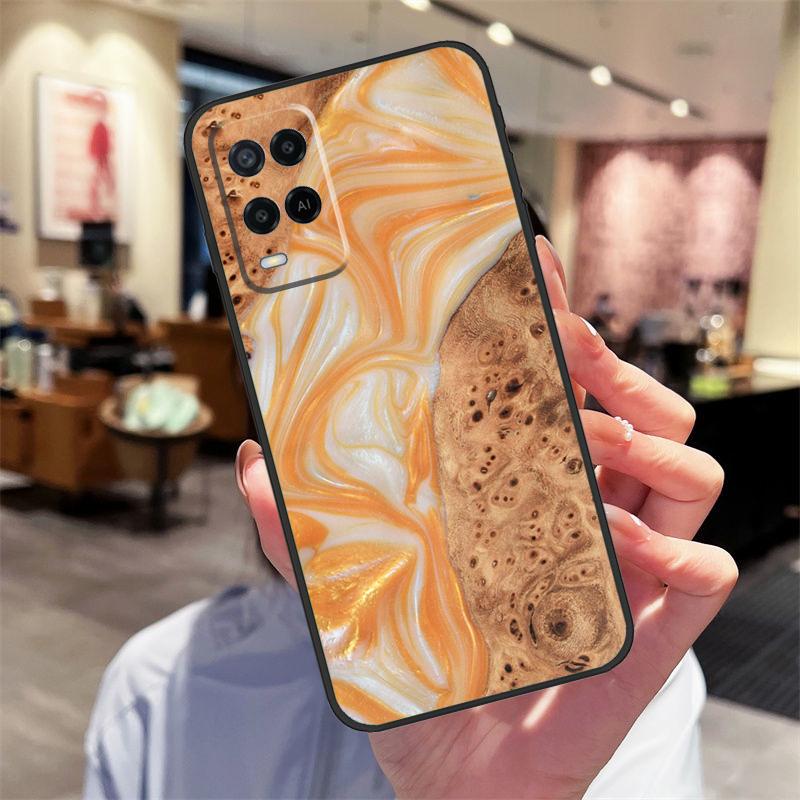 Деревянный кейс из смолы для Oppo A40 A60 A80 A18 A38 A58 A78 A98 A16 A76 A96 A15 A17 A77 A74 A94 A54 A57S Чехол