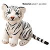 Plush Toy Rich Facial Complexion Elastic Texture Bright Color Tiger Cuddle Baby Plush Toy for Children