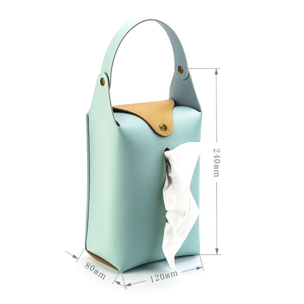 Leather Pu Hanging Paper Holder Toilet Tissue Storage Bag Car Tissue Box Hanging Tissue Cover Bag