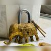 Навесной замок из латуни ручной работы в форме слона: Красивый антикварный дизайн для домашнего декора и не только.
