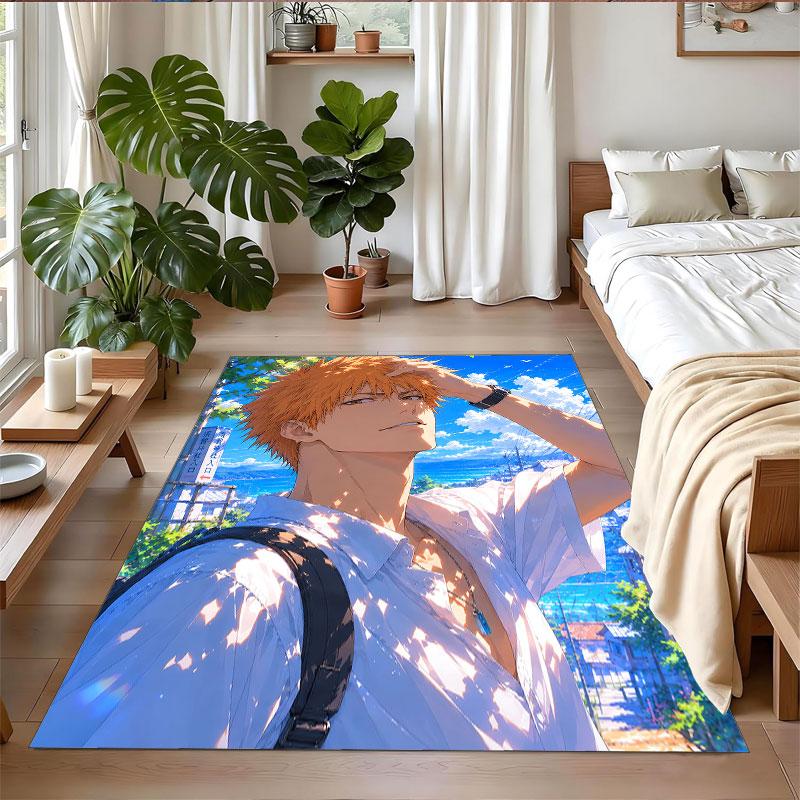 Crystal Velvet Rug Soft Non Slip Indoor Floor Mat Home DecorBleach anime