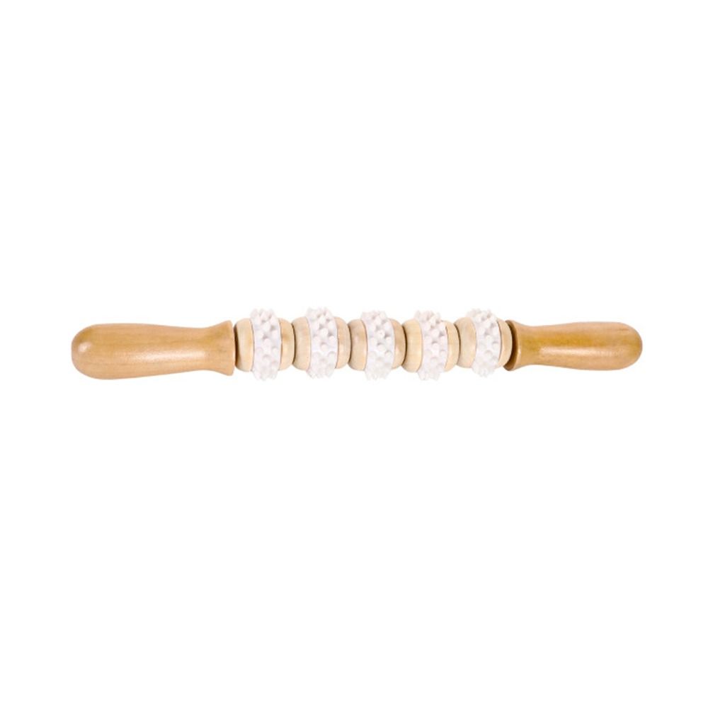 Household Wooden Massage Roller Handheld Manual Muscle Roller Sticks Hand Push Reflexology Trigger Point Massager