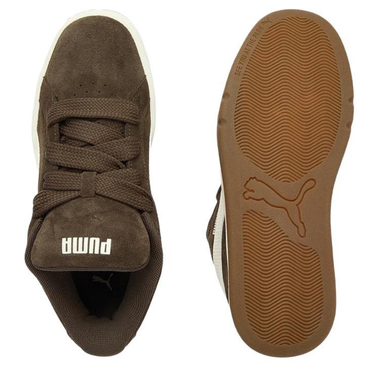 Puma Парк Лайфстайл Кожаные Низкие Скейтборд Ботинки Унисекс Коричневый Белый 406826-02