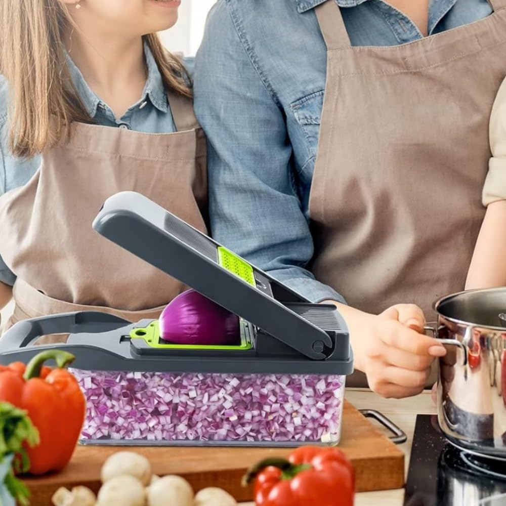 Овощной Овощной Продукт Овощной Лук Измельчитель с Овощной Капустой Редисом Слайсер Набор Измельчитель, 13-в-1 Резак, Измельчитель, Измельчитель, Контейнер,