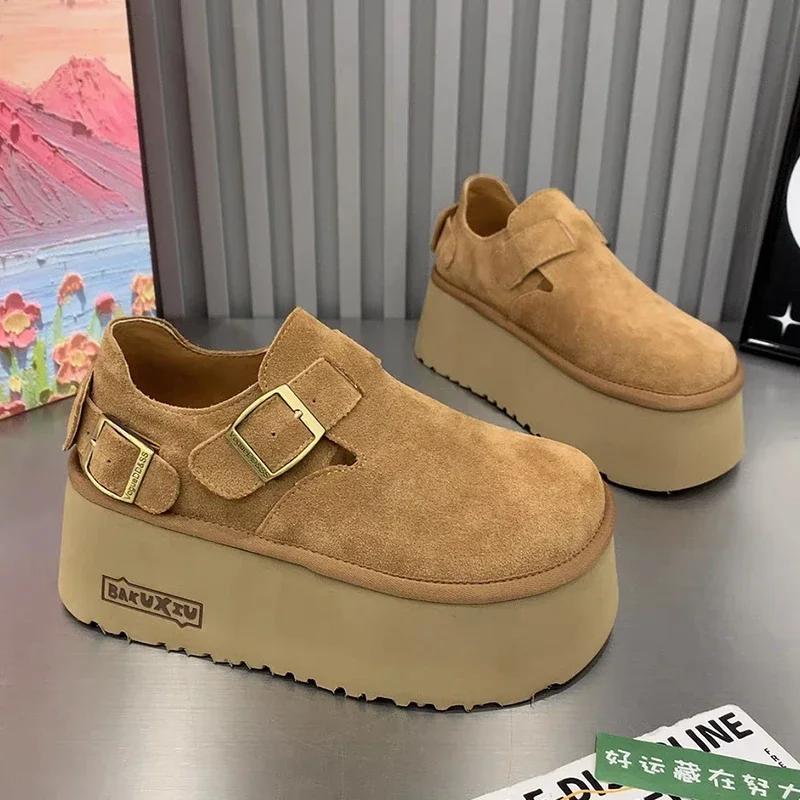 Леопардовая женская обувь на платформе, замшевые туфли на плоской подошве, лоферы, женская обувь, тренд 2024 года, зимние новые кроссовки, повседневные дизайнерские туфли для ходьбы, женские ботинки