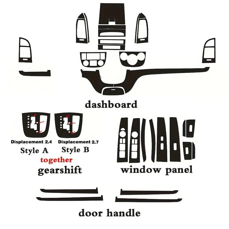 Car-Styling Carbon Fiber Car Interior Center Console Color Change Molding Sticker Decals For Hyundai Santa Fe 2005-2012