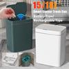 Non-Contact Narrow Smart Sensor Trash Can Smart Home 15/18L Automatic Bagging Electronic Trash Can Smart Bathroom Trash Can