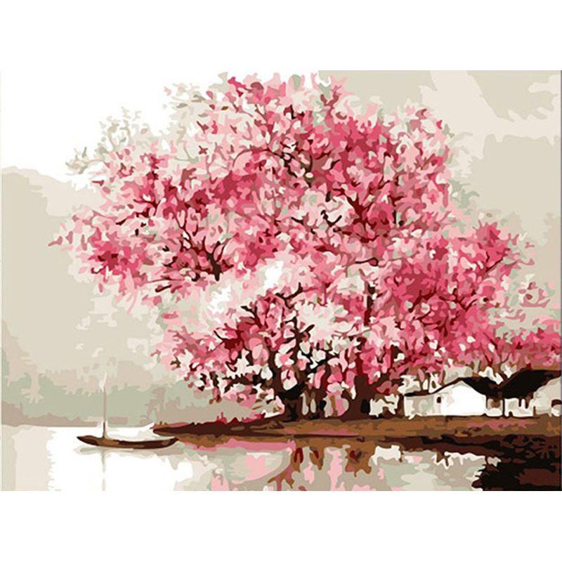 DIY Алмазная картина Цветок Алмазное искусство Алмазная вышивка Полный круглый дрель Домашний декор Подарок