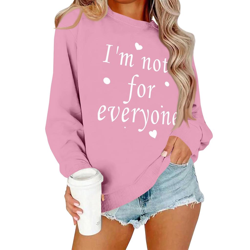 Женская повседневная модная блузка с длинным рукавом и круглым вырезом с принтом и пуловером