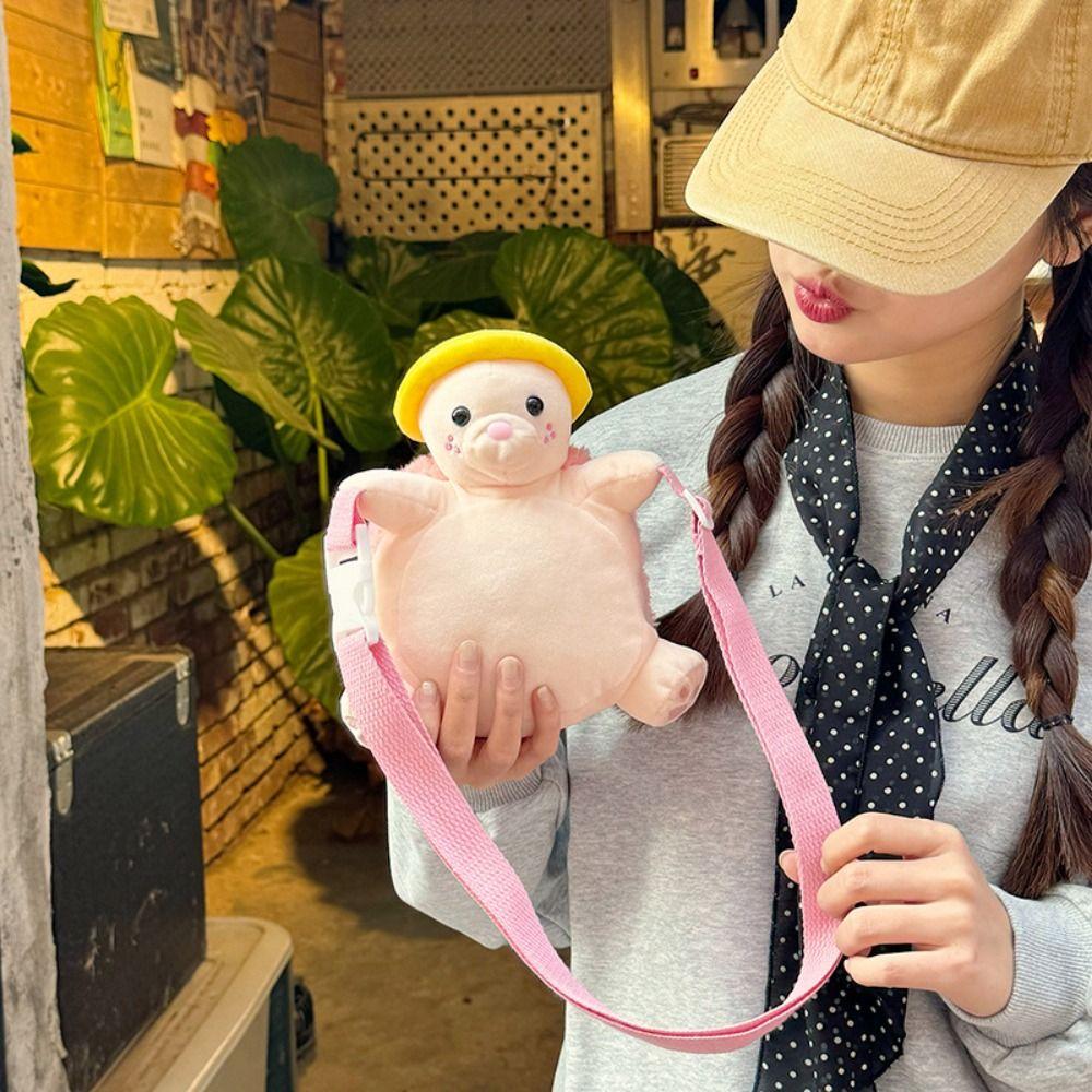Doll Turtle Crossbody Bag Large Capacity Cartoon Animal Shoulder Bag Cute Children Backpack  Gift