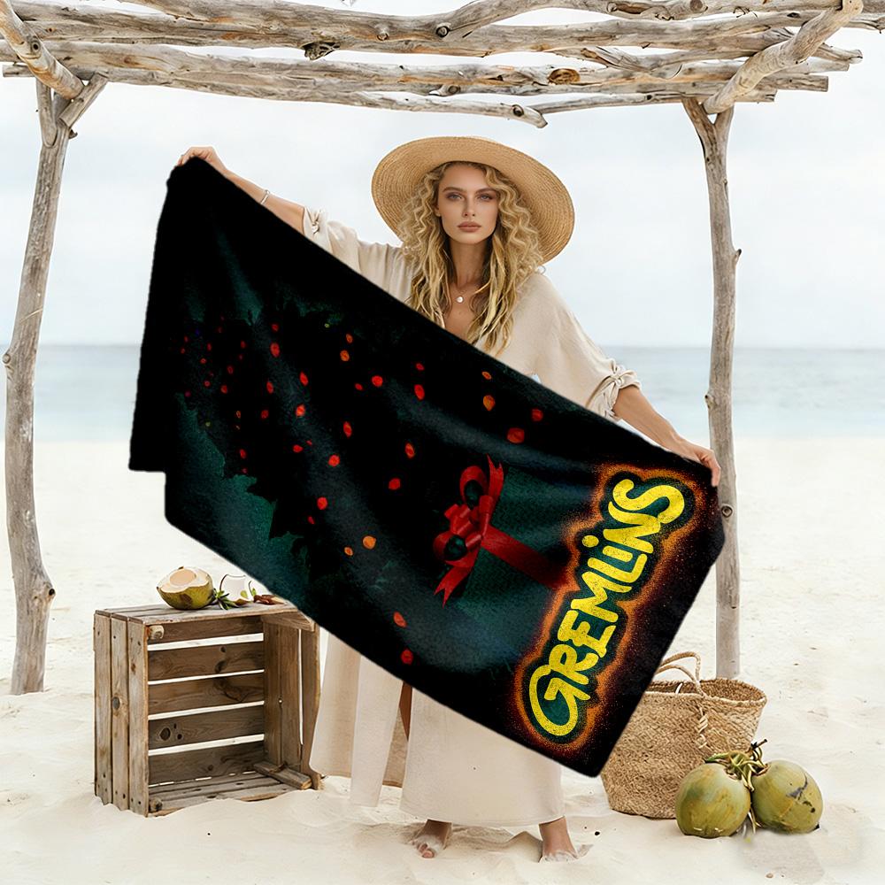 Gremlins Beach Towel Super Soft & Absorbent Comfortable Lightweight Suitable for Swimming, Gym, Camping, Yoga Vacation