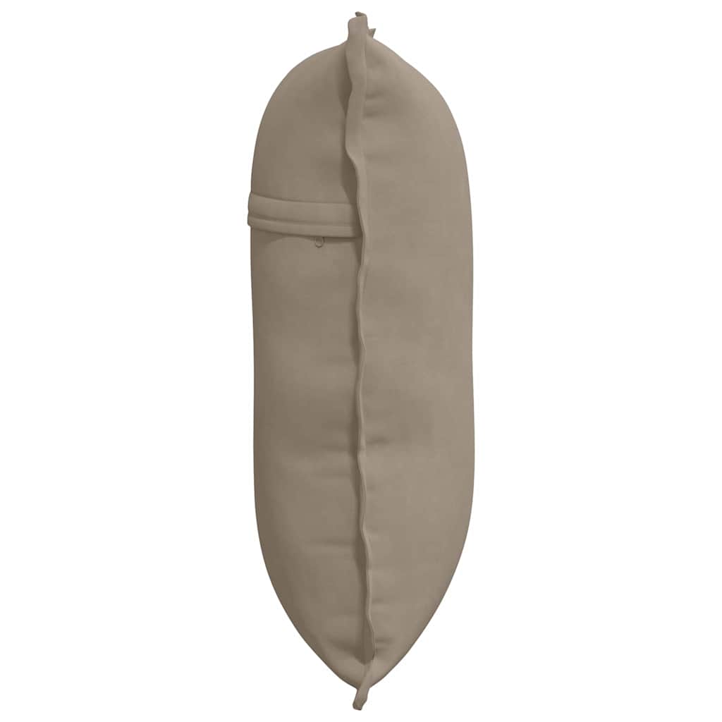 Back Cushion Taupe 60 x 50 cm Microfiber Fabric