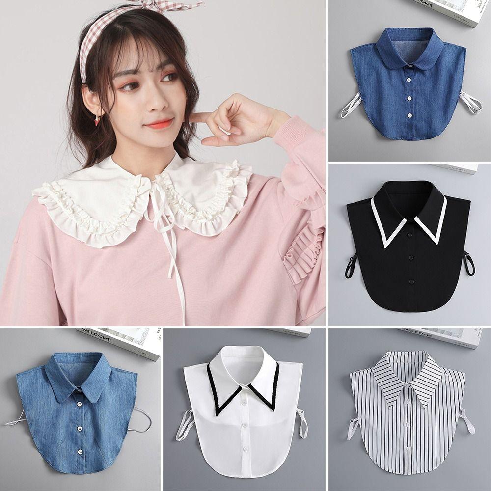Fashion Cotton Classic Shirt Fake Collar Lapel Clothes Accessories Blouse False Collar