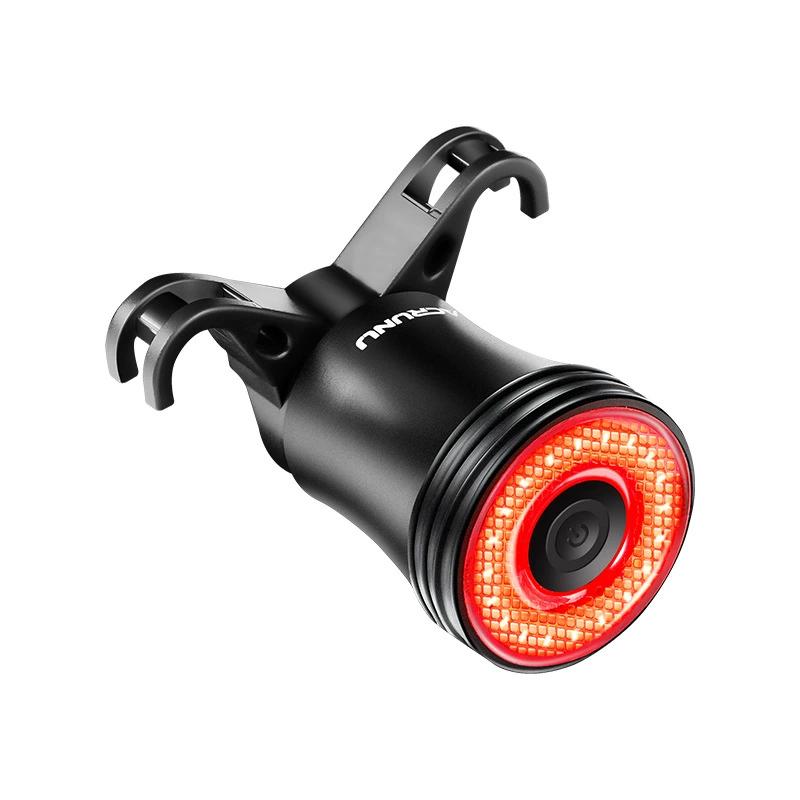 Luz trasera inteligente para bicicleta con sensor de freno, luz de advertencia LED para ciclismo