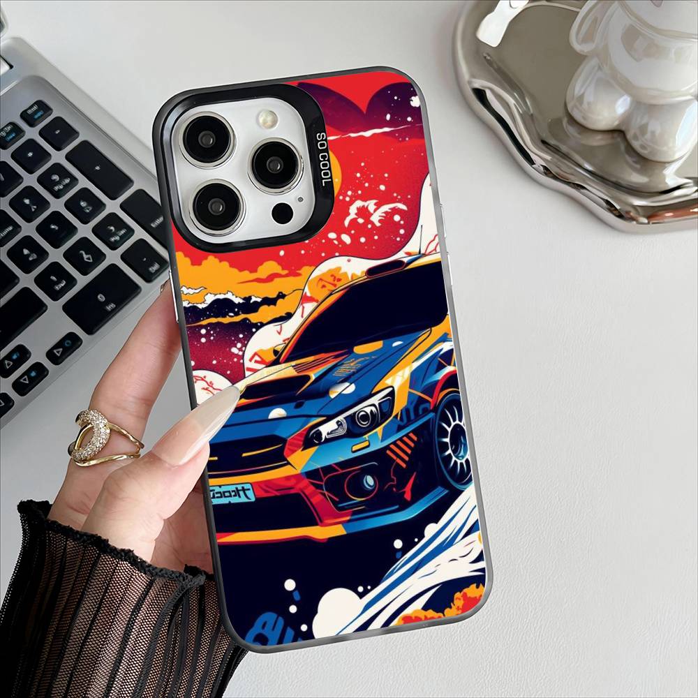 Anime T-Tokyo JDM Phone Case For Apple 11 12 13 14 15 16Pro Max Plus Protect Plating Phone Cover