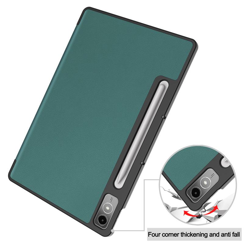 Flip Leather Case for Lenovo Tab P12 Case 12.7 Inch 2023 Tri-Folding Stand Magnetic Smart Folio Cover for Lenovo Xiaoxin Pad Pro 12 7 12.7 Case