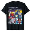 Футболка G1 Transformers Character Collection с принтом Гримлока, Саундвейва, Мегатрона, Старскрима. Хлопковая, с круглым вырезом, свободного кроя, повседневная.