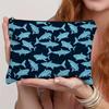 1pc Charming Dolphin Whale Zippered Makeup Bag Durable Polyester, Foldable Design with Double-Sided Printed Zipper Storage Bag