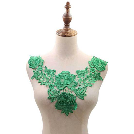 Embroidered Lace Collar for Women Trim Embroidered Applique Neckline Hollow Out Lace Collar