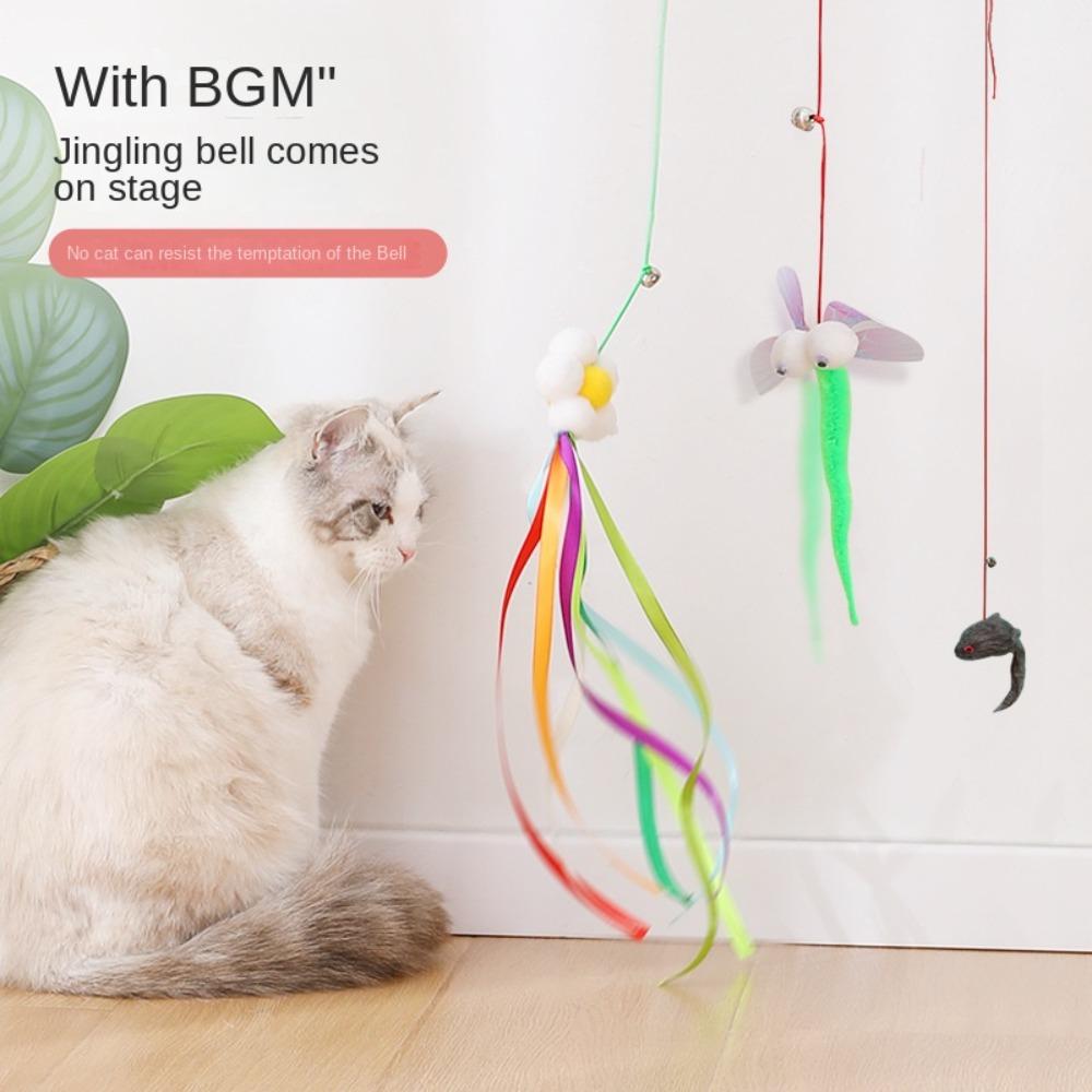 Self -hi Hanging Cat Toy Funny Stick Kitten Elastic Rope Fashion Hanging Swing Cat