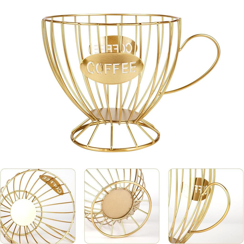 Extra Large Capacity Coffee Pod HolderCoffee Bar Counter Organizer Coffee Filter HolderCapsule BasketCoffee Bar Accessories