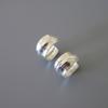 DE MOON fold circle silver earrings