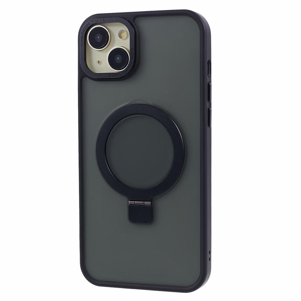 For iPhone 14 TPU+PC Case Compatible with MagSafe Skin-Touch Kickstand Phone Cover