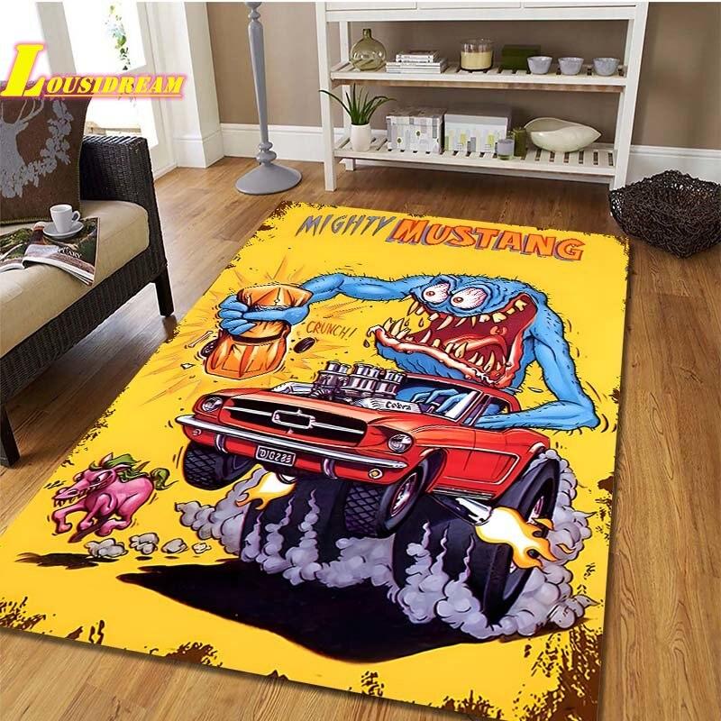 Коврик в стиле крыса в стиле фанк, детский игровой ковер для ползания, ковер для гостиной, спальни, кухни, ванной комнаты, балкона, противоскользящий коврик, реквизит для фотосъемки