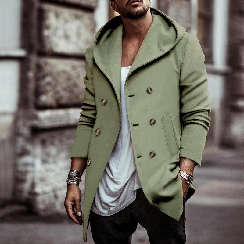 New Men's Cross-border Windbreaker Jacket Hooded Autumn Winter Trendy Thick Style Fashion Style Coats