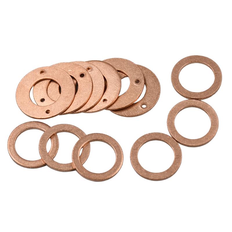 2 Set 3 Cylinder Injector Seal Kit Compatible with Kubota D750 D850 D950 Engine Valves 6 Engine Stroke 70mm Copper Washers