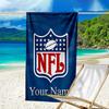 Custom Name Beach Towel NFL Team Collection Beach Towel, Soft Microfiber, Gift for Her/Him, Birthday, for Pool, Beach, Travel, Fan gifts