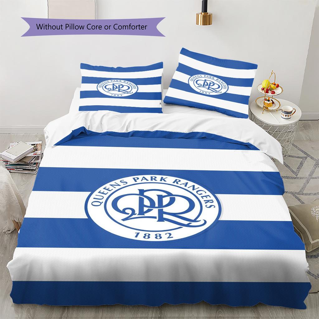 Queens Park Rangers fc Pattern Bedding Set Quilt Cover Pillowcase Home Decor Gift (1 * duvet cover + 2 * pillowcase, without core)