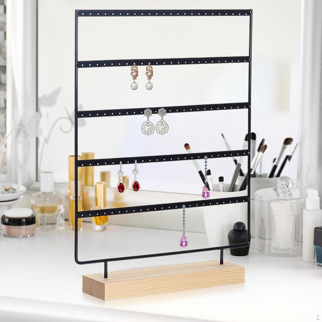 5 Tier Earring Display Stand Holder Accessories Hanging Rack Jewelry Organizer for