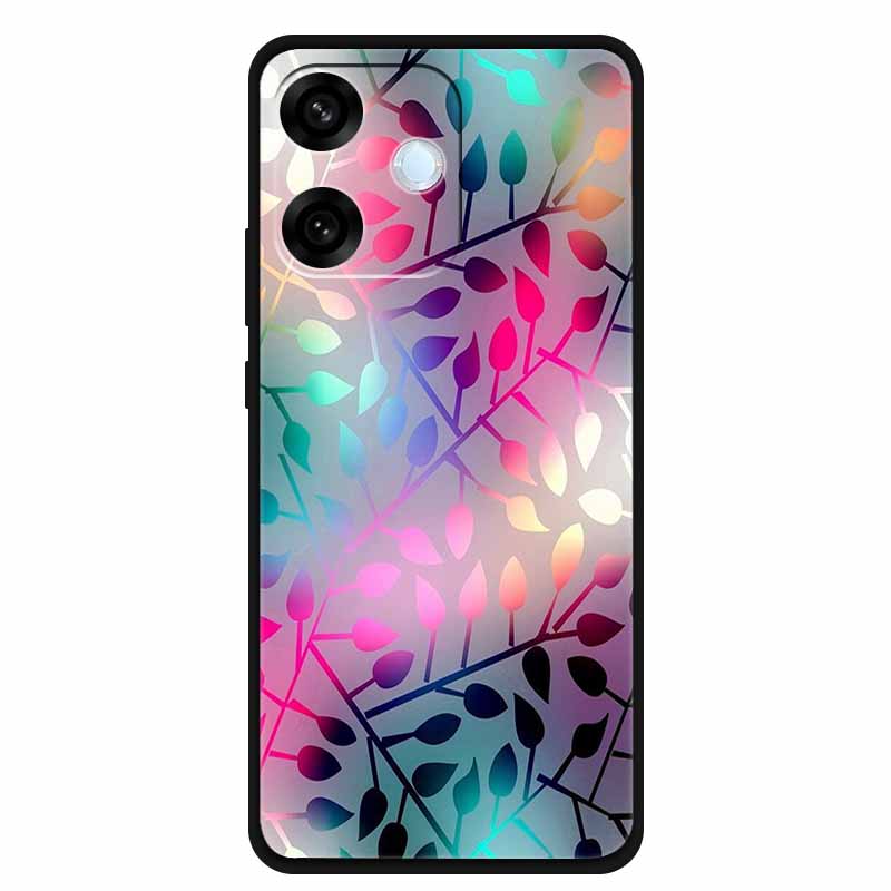 Чехол для Oppo A5 Pro 4G 5G 6.67" Мягкий ТПУ Силикон Funda Вырез Кот Цветок Рисованная Задняя Крышка для Oppo A5 Pro 5G Глобальная Оболочка Coque