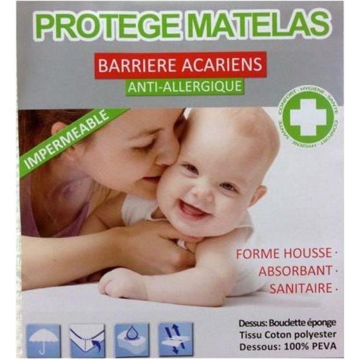 Alèse imperméable - Alese - 160x200 - Molleton gratté - Traitement hygiène active - Élastiquée