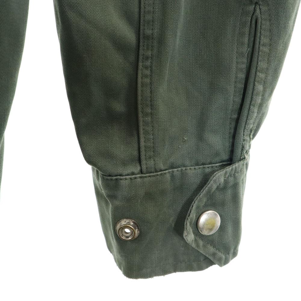 FRENCH ARMY 70s Vintage Military Jacket 92LGM Field Herringbone Twill Men's Used