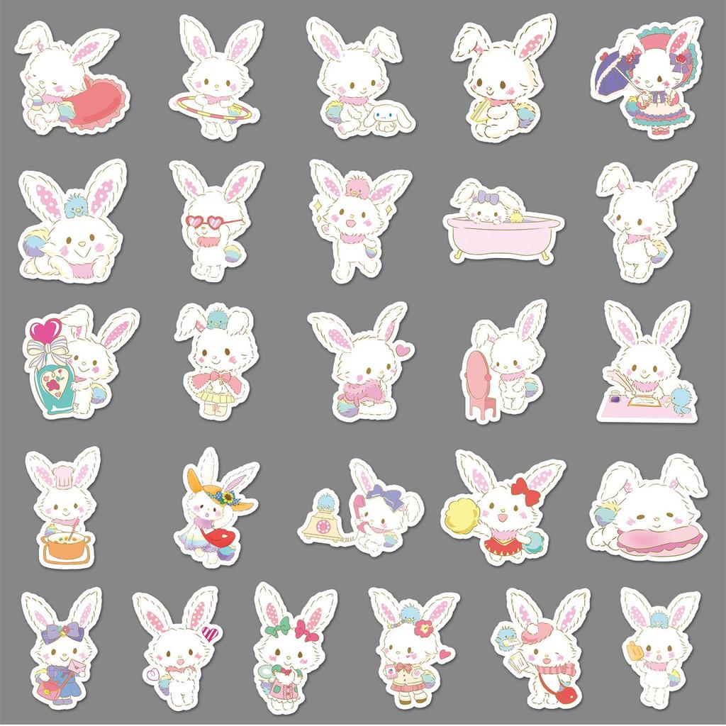 51 водостойкая наклейка с животными из мультфильмов Sanrio Wish Me Mell
