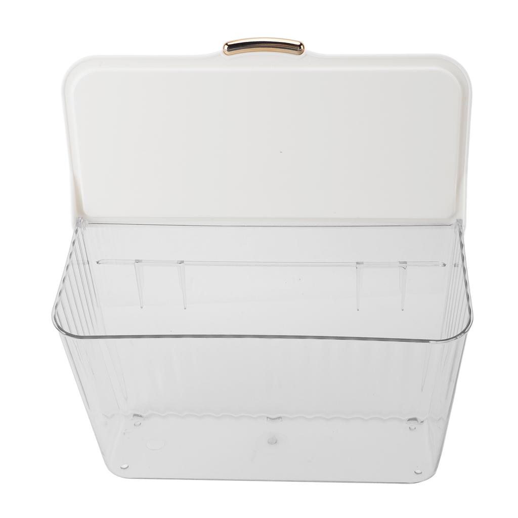 4L Wall Mounted Laundry Basket Dustproof Multifunction Wall Hanging Dirty Clothes Basket with Lid