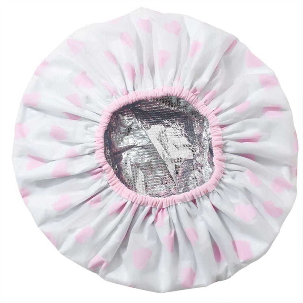 Шапочка для душа, самонагревающаяся шапочка из фольги, термостатическая, гладкая, с маслом для волос, шапочка для выпечки, ванная комната