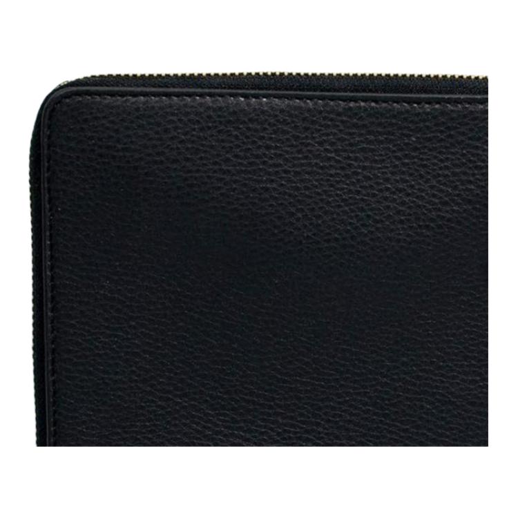 Tory Burch Кожаный клатч с логотипом Britten, большой женский клатч, черный 145372-001